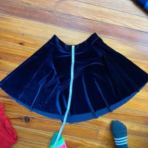 Blackmilk velvet blue skater skirt